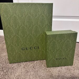 Gucci Green Embossed Gift Boxes